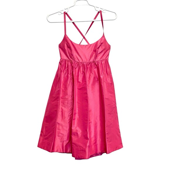 J. CREW Taffeta Pink Ballerina Dress Silk Sz 6 Barbiecore Coquette Legally Blond - Picture 1 of 8